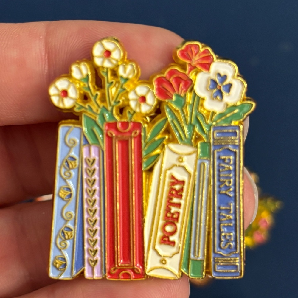 Bookish Poetry & Fairytales Enamel Pin